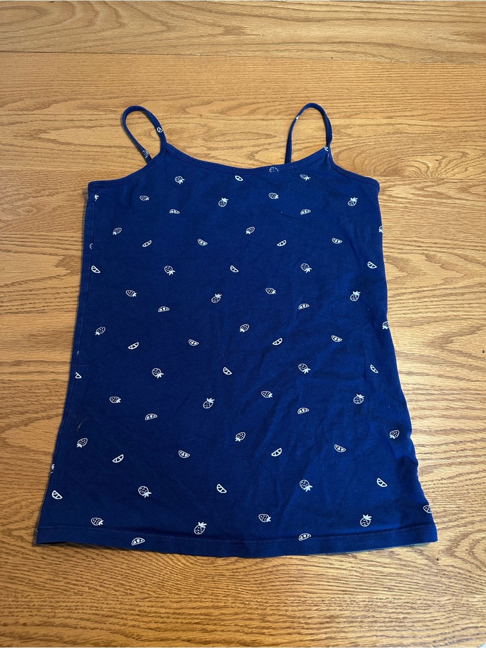 Women's Navy Blue Printed Cami Tank Top